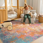 Washable Area Rugs 4'x6' Non-Slip Modern Abstract Soft - Image 3