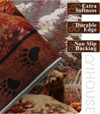 YIHOUSE Rustic Cabin Area Rug for Bedroom 4x6, Machine Washable Forest Bear Rug - Image 4