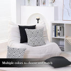 HPUK Decorative Throw Pillow Covers Set of 4 Geometric Design Linen Cushion - Image 6