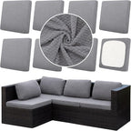 8Pcs Outdoor Cushion Covers, Patio Cushion Covers, Stretch Elastic Slipcovers by dreahoteztil