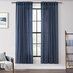 Navy Blue Curtains 72 inch Length by Jolilight