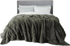 Bedsure GentleSoft Fluffy Olive Green King Size Blanket - Image 9
