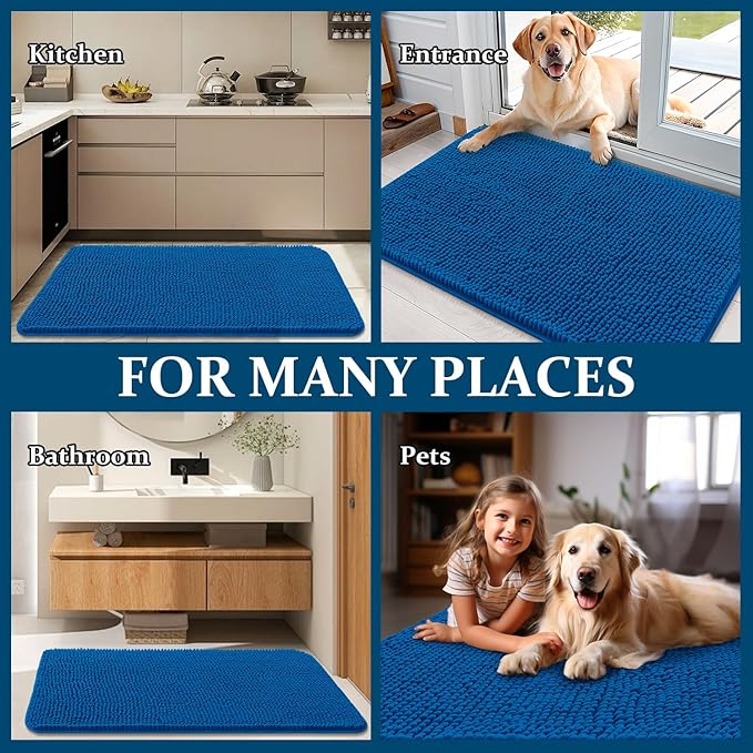 OLANLY Dog Door Mat for Muddy Paws 34x21, Absorbs Moisture and Dirt, Absorbent - Image 8