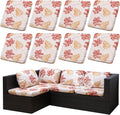 8Pcs Outdoor Cushion Covers, Patio Cushion Covers, Stretch Elastic Slipcovers by dreahoteztil