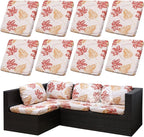 8Pcs Outdoor Cushion Covers, Patio Cushion Covers, Stretch Elastic Slipcovers by dreahoteztil