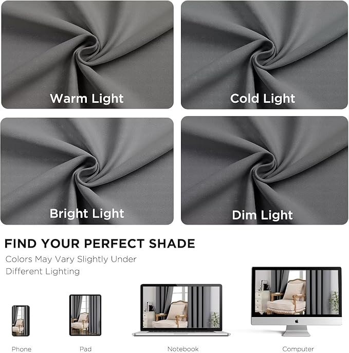 Joydeco Blackout Curtains 108 Inch Length 2 Panels Set, Thermal Insulated Long - Image 7