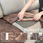 Leather Look Couch Cushion Covers Sofa Seat Slipcovers Sets Couches Furniture - Image 4
