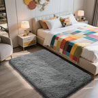 Shag Area Rug for Bedroom 3x5, Deep Grey Fluffy Area Rugs for Living Room - Image 5