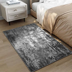 Entrance Rugs Indoor 2x3 Black Entry Rug Washable Abstract Black Small Area Rug - Image 5