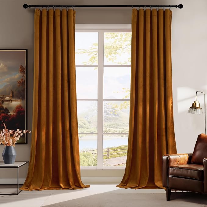 RYB HOME Velvet Blackout Curtains by RYBHOME
