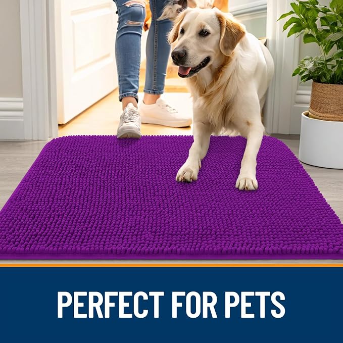 OLANLY Dog Door Mat for Muddy Paws 47x24, Absorbs Moisture and Dirt, Absorbent - Image 6