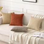MIULEE Pack of 2 Corduroy Decorative Throw Pillow Covers 16x16 Inch Soft Boho - Image 4