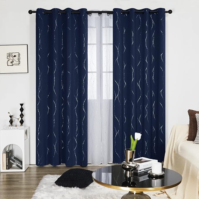 Deconovo Blackout Curtains for Living Room, Thermal Insulated Soundproof Drapes - Image 2