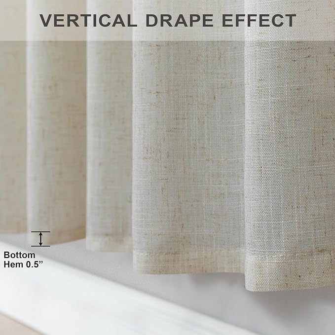 Flax Linen Curtains 38 Inch Wide - Image 6