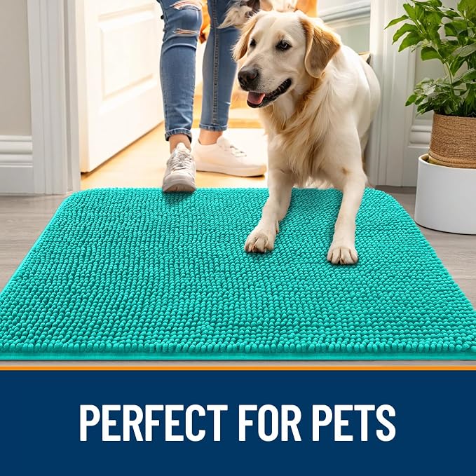 OLANLY Dog Door Mat for Muddy Paws 70x24, Absorbs Moisture and Dirt, Absorbent - Image 6