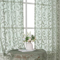 OWENIE Furman Sage Green Sheer Curtains 96 inches Extra Long by OWENIE