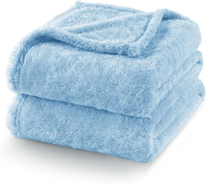 Exclusivo Mezcla Plush Fuzzy Fleece Bed Blanket Queen Size, Super Soft - Image 7