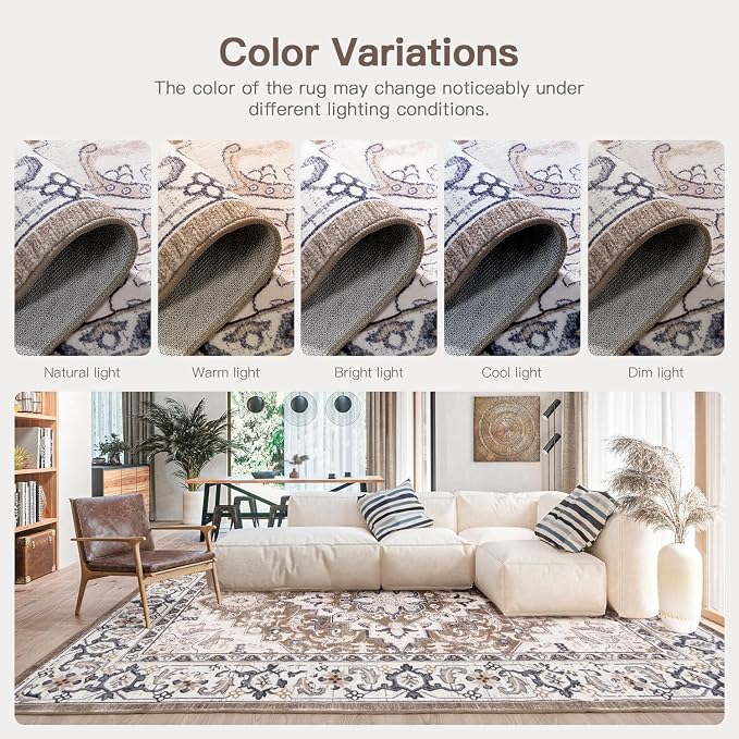 Lofus 5x7 Area Rugs for Living Room, Washable Area Rug, Rugs for Bedroom - Image 8