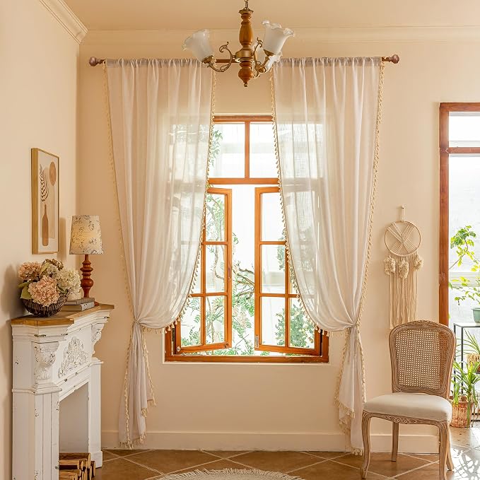 MYSKY HOME Natrual Curtains 84 Inches Long - Image 8