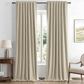 MIULEE 100% Blackout Linen Curtains by MIULEE