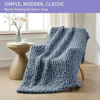 Bigacogo Chunky Knit Throw Blanket - Image 3