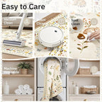 Cat 9x12 Area Rugs for Living Room, Machine Washable Animal Floral Vintage Rug - Image 7