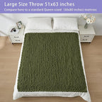 Bigacogo Chunky Knit Throw Blanket - Image 5