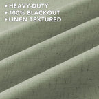 H.VERSAILTEX Linen Curtains 100% Blackout Curtains - Image 5