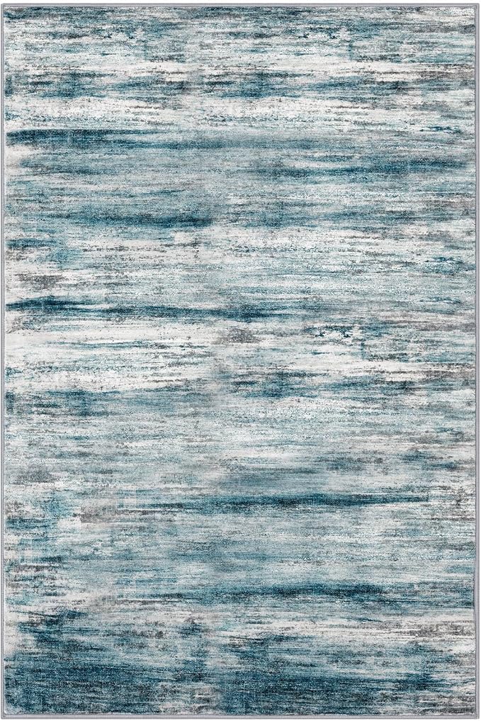 KOZYFLY Area Rug 9x12 Modern Ombre Living Room Rug, Washable Large Thin Rugs - Image 8