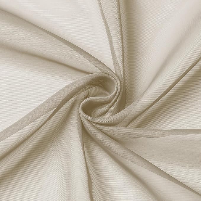 Aiyufeng Taupe Sheer Curtains 84 Inches Long 2 Panels Set, Semi Transparent - Image 8