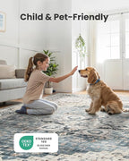 AMADA HOMEFURNISHING Round 4ft Area Rugs, Low-Profile Washable Rug - Image 3