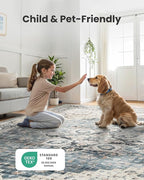 AMADA HOMEFURNISHING Round 5ft Area Rugs, Low-Profile Washable Rug - Image 3
