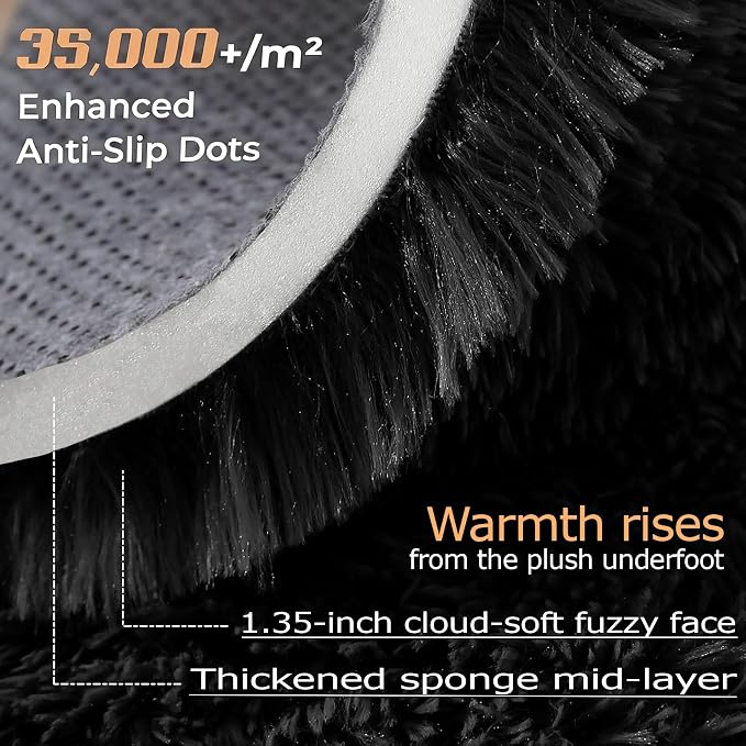 5x7 Area Rug for Living Room: Fluffy Shag Soft Washable Rugs Fuzzy Plush Indoor - Image 4