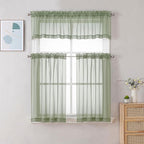 Chyhomenyc Sheer Sage Green Valances - Image 2