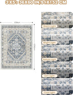 3x5 Washable Area Rug for Entryway, Kitchen Rugs Non Slip for Dining Room - Image 2