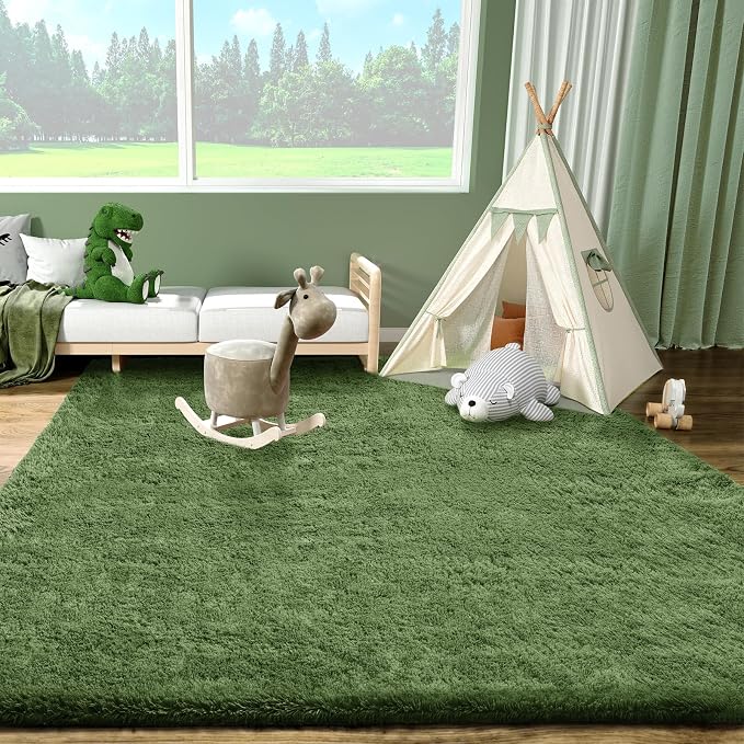 Ophanie Gray Green Rug Grass Area Rugs - Image 3