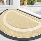 OLANLY Half Circle Door Mat Indoor Outdoor Entrance Welcome, Waterproof by OLANLY