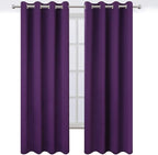 LEMOMO Blackout Curtains 66 x 95 inch/Purple Curtains Set of 2 Panels/Thermal - Image 2