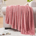 BEDELITE Fleece Throw Blanket for Couch – 3D Ribbed Jacquard Soft and Warm by BEDELITE