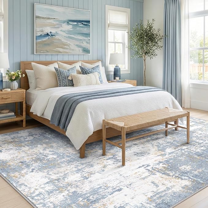 Washable Area Rugs 6'x9' Non-Slip Modern Abstract Soft - Image 3