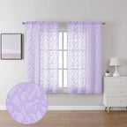 Lecloud Leia Light Purple Semi Sheer Curtains 45 Inch Length, Balance Light & by Lecloud