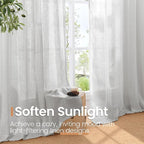 BGment Light Grey Linen Curtains 80 Inch Length - Image 5