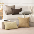 MIULEE Pack of 2 Corduroy Decorative Throw Pillow Covers 18x18 Inch Soft Boho - Image 2