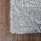 Goolela Grey Area Rug 8x10 Gray Fluffy Fuzzy Furry Rug - Image 6