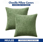 MIULEE Pack of 2 Couch Throw Pillow Covers 20x20 Inch Sage Green Modern Boho - Image 7