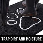 Smiry Dog Door Mat for Muddy Paws, Absorbent Dirt Trapper Non Slip Quick Dry - Image 2