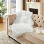 AMTOVO Faux Fur Rug, Fluffy Sheepskin Rug, Fuzzy Ultra Soft 2 x 4 ft Shag Rugs - Image 3