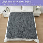 Bigacogo Chunky Knit Throw Blanket - Image 5