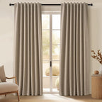 Topfinel Dark Flax 78 Inch Long Curtains by Topfinel