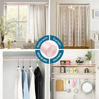 AIZESI Spring Tension Rods Adjustable Tension Curtain Rod Small Tension Rod No - Image 4